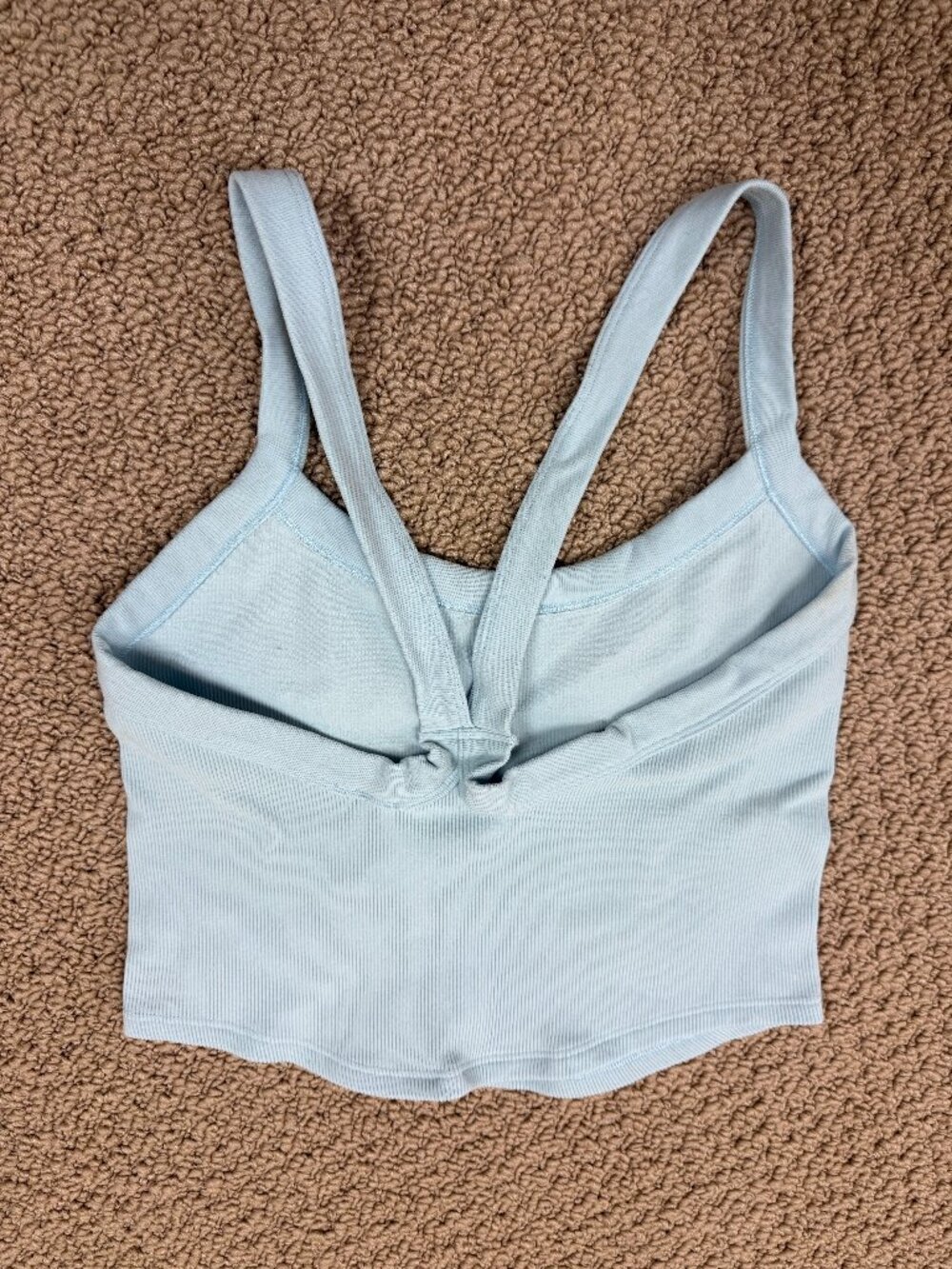 FP Movement All Clear Solid Cami Racerback Active Ribbed Cropped Tank Blue M/L - Picture 5 of 6